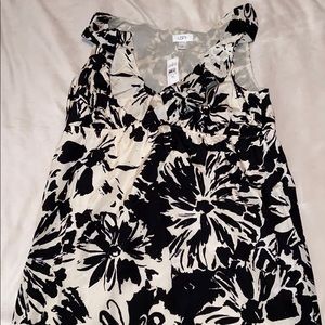 White and Black floral dress